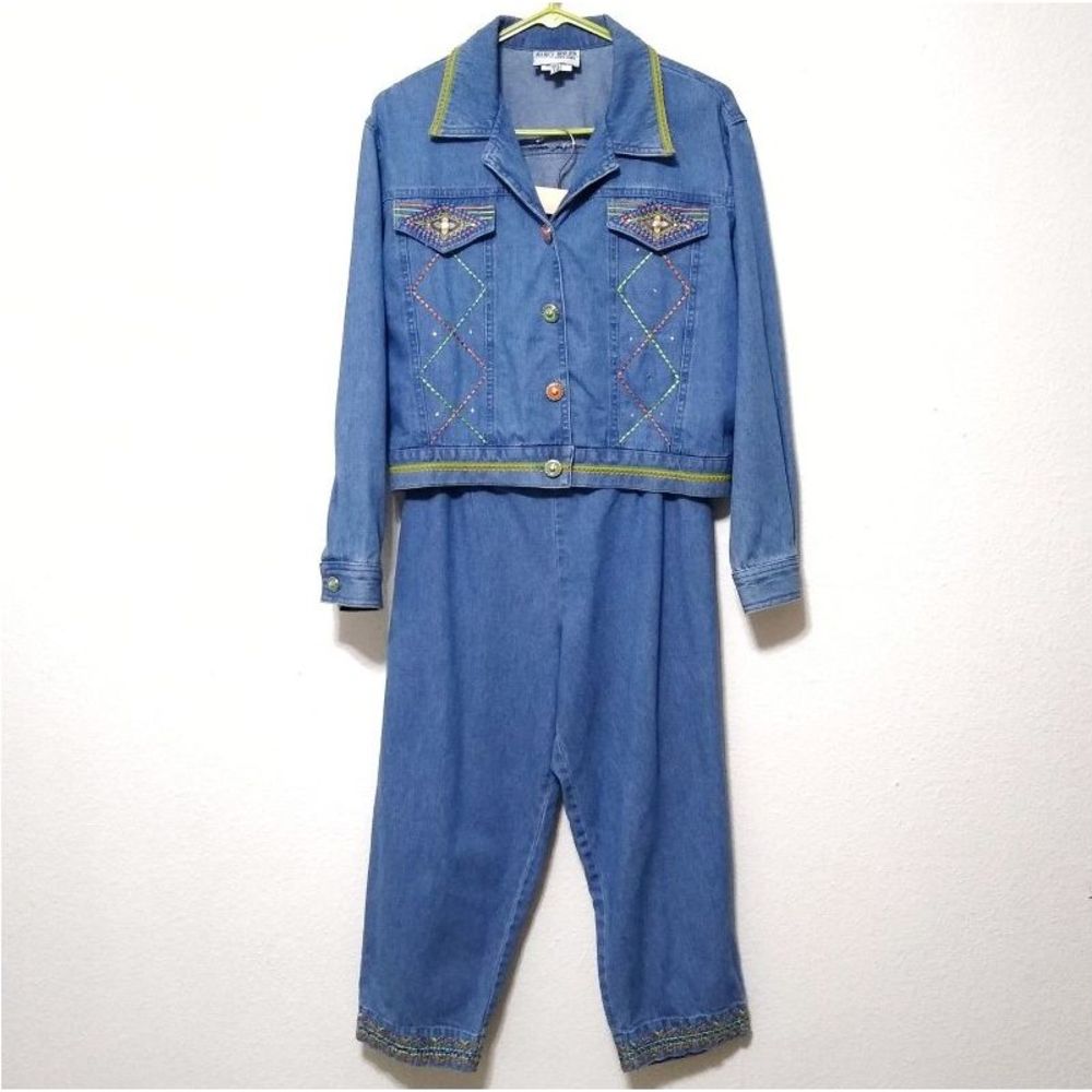 Nancy Bolen City Girl denim crop set